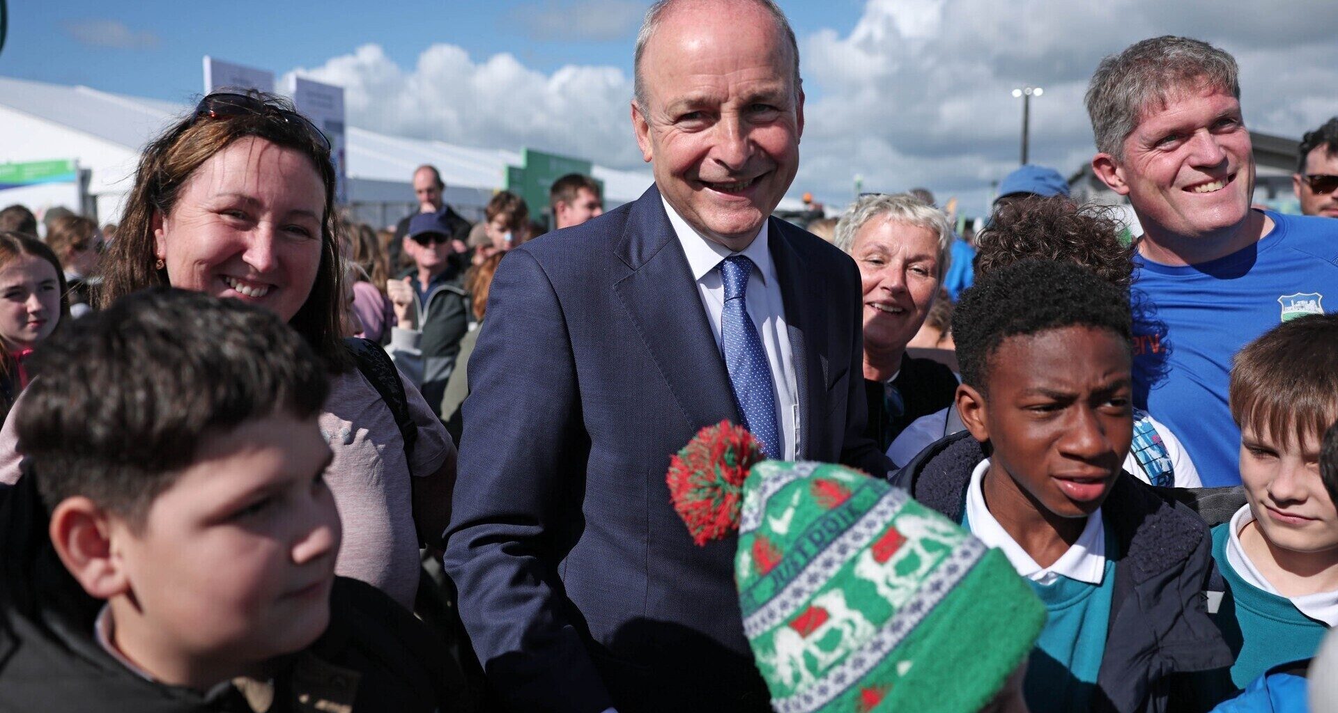 Taoiseach Micheal Martin at the National Ploughing Championships on Tuesday. A man was arrested that day after he allegedly attempted to assault Mr Martin there. Photo: Clodagh Kilcoyne/PA