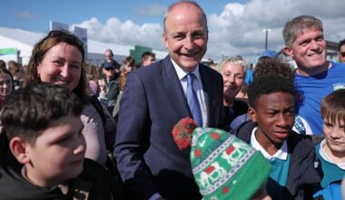 Taoiseach Micheal Martin at the National Ploughing Championships on Tuesday. A man was arrested that day after he allegedly attempted to assault Mr Martin there. Photo: Clodagh Kilcoyne/PA