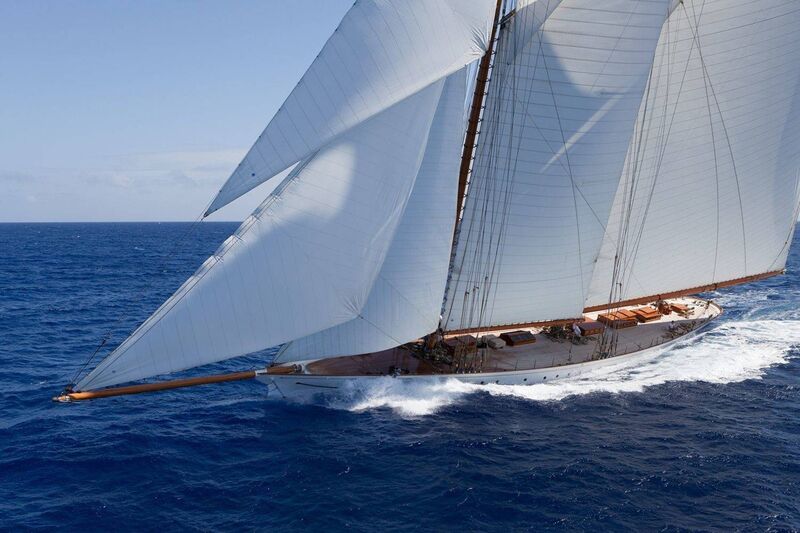 A J-Class classic yacht