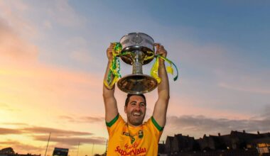 HEAVY LIFTING: South Kerry captain Bryan Sheehan lifts the Kerry SFC's Bishop Moynihan Cup on their last victory in 2015. For one of the Kingdom's most storied divisions, the challenges are a lot more fundamental these days. Pic: Stephen McCarthy / SPORTSFILE