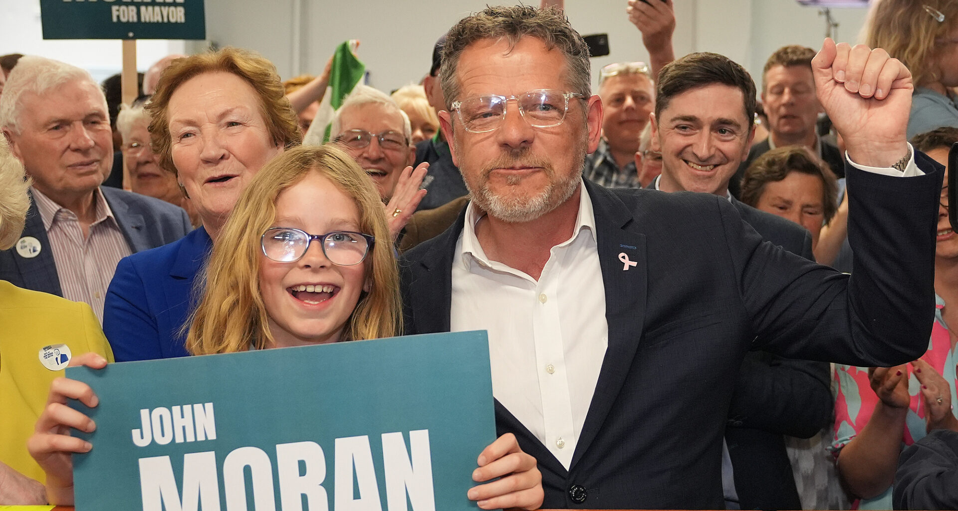 John Moran is elected at Limerick Racecourse in Limerick’s mayoral election in which citizens voted to directly elect their own mayor for the first time in the history of the State in 2024. File picture: Niall Carson/PA