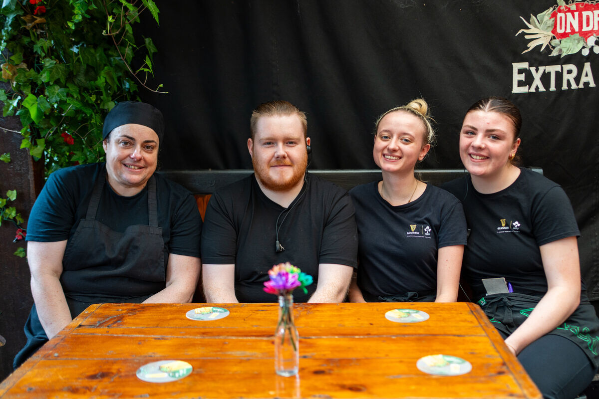 Staff at Geary’s Bar, from left, Michelle O’Halloran, Head Chef, Luke Sexton, bartender, Rebecca O’Connell, Bar Manager, and Niamh Gammell, bartender.Picture: Noel Sweeney