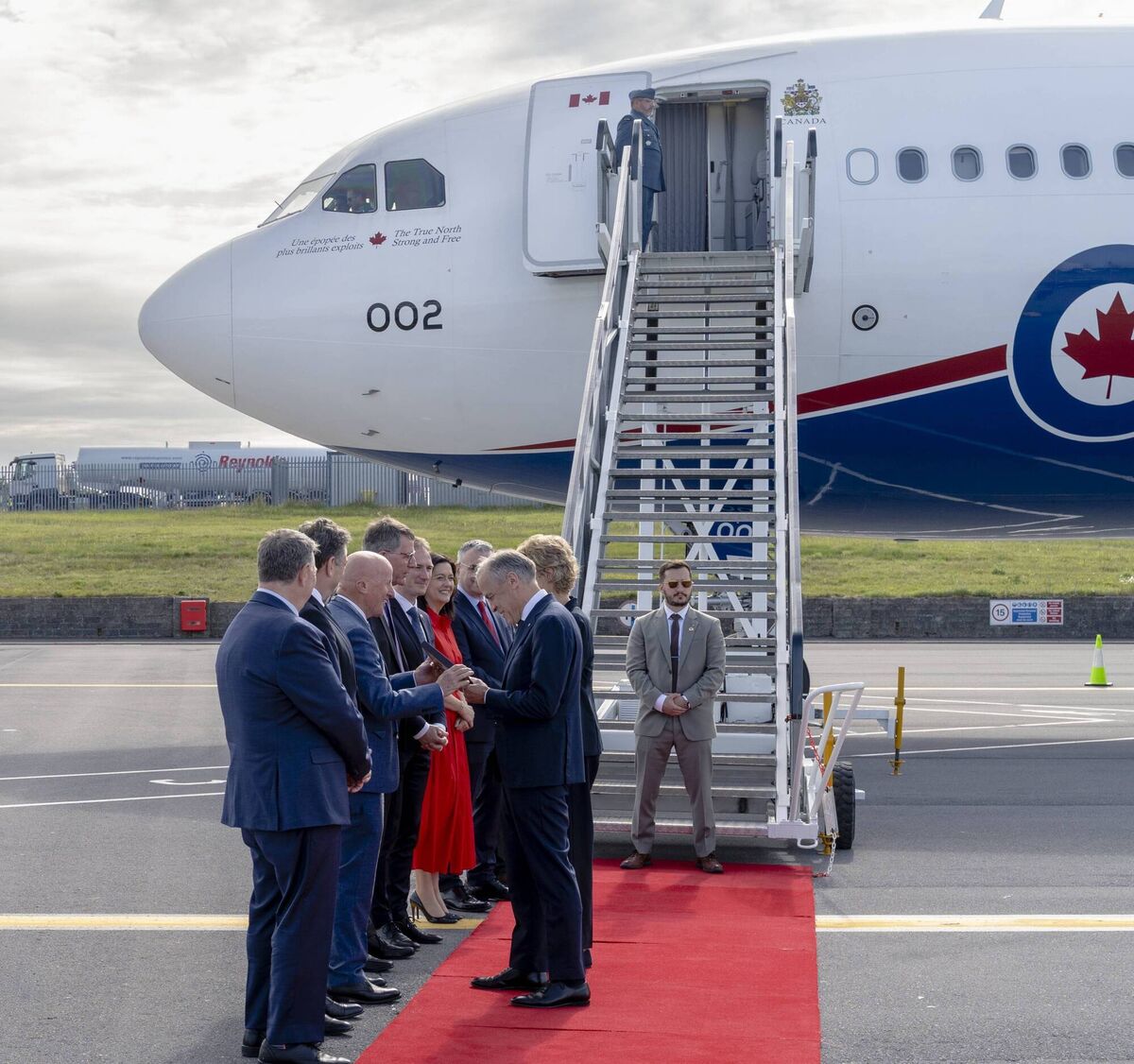 Canadian prime minister Mark Carney arriving at Ireland West Airport. While Carney visited Ireland in June, Ireland and Canada agreed to co-operate on economic security and trusted supply chains.