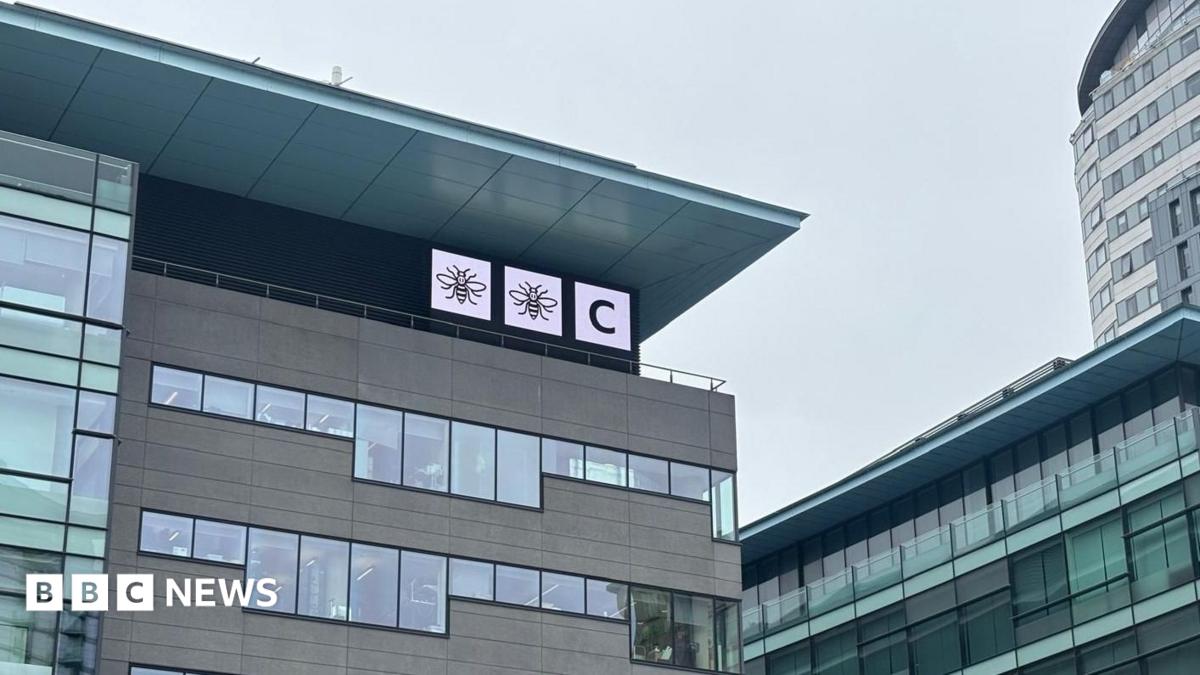 BBC logo sign in style of worker bees