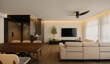 The young couple who own this Tampines flat wanted a modern Japandi interior in American walnut with space to entertain and a flexible layout.