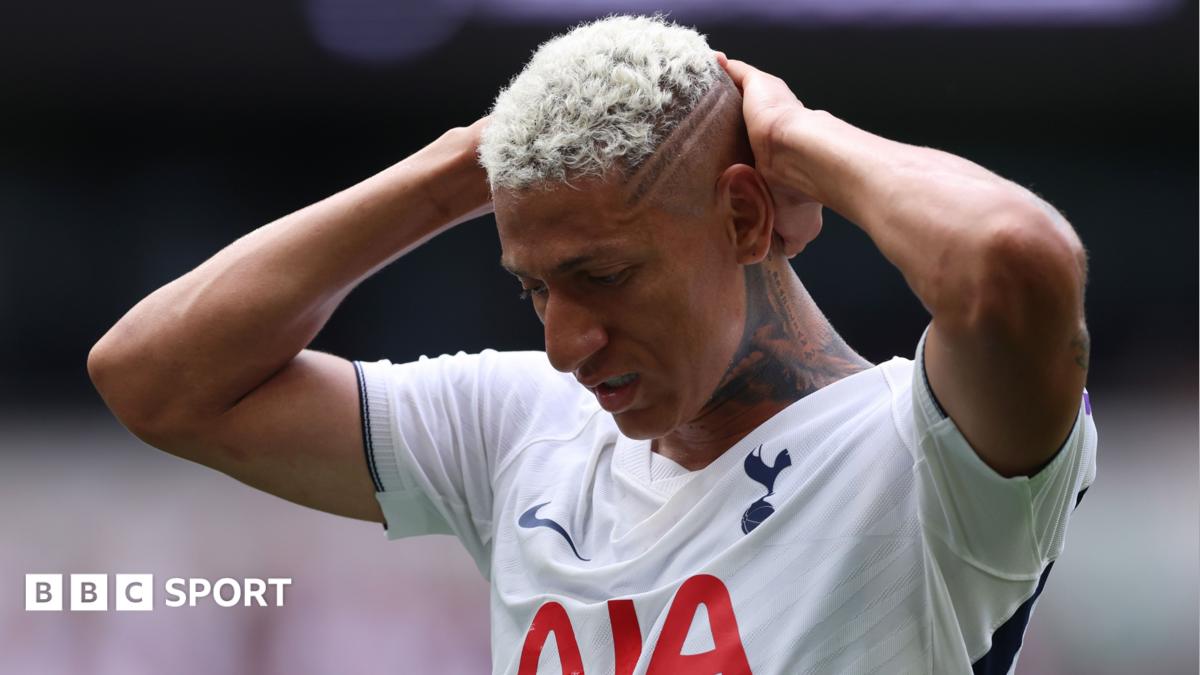 Richarlison of Tottenham Hotspur reacts during the pre-season friendly match between Tottenham Hotspur and TSG Hoffenheim