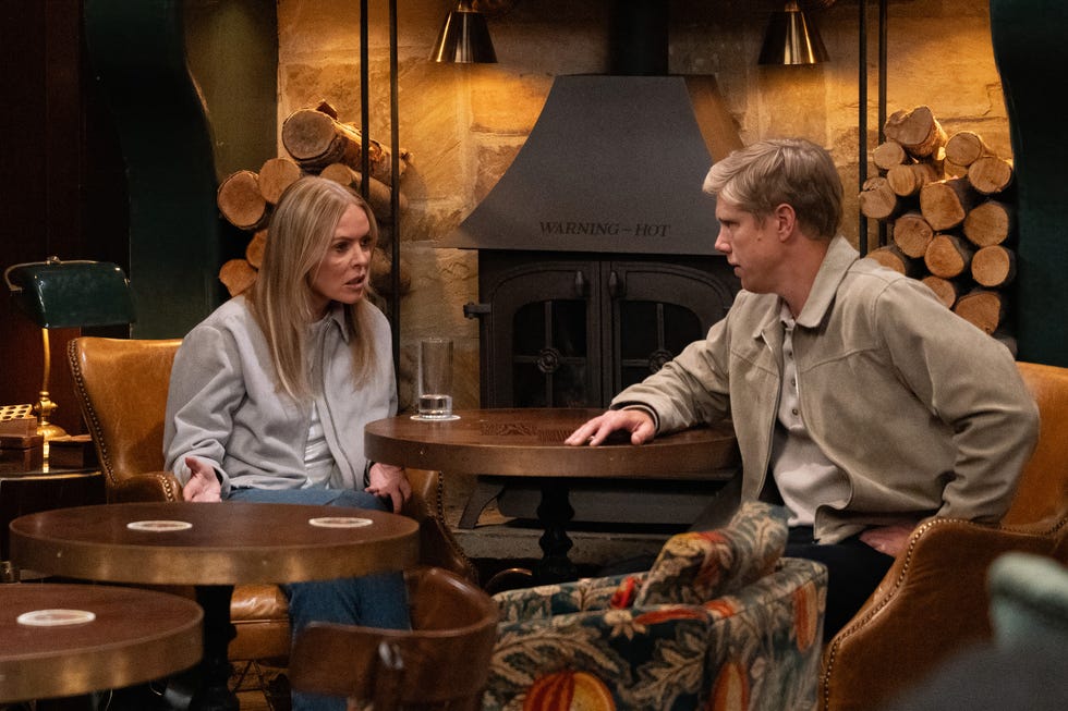 EMBARGOED UNTIL 22/09/2026 00:01 Sadie King, Robert Sugden, Emmerdale sadie king, robert sugden, emmerdale