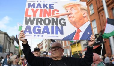 ‘The only people on the streets are here to oppose him’: Thousands protest Trump visit – The Irish Times