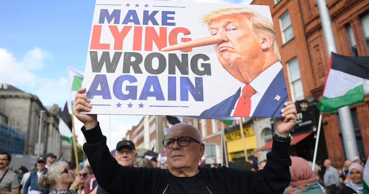 ‘The only people on the streets are here to oppose him’: Thousands protest Trump visit – The Irish Times