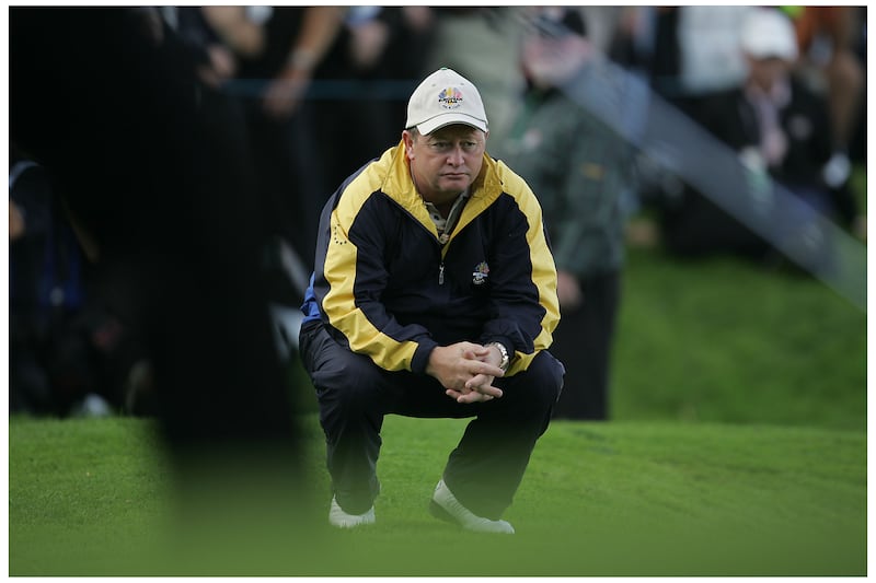 Ian Woosnam watches the first day of play at the 2006 Ryder Cup at the K Club. Photograph: Alan Betson