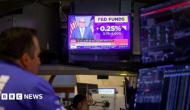 US central bank raises interest rates for first time in more than three years - follow live
