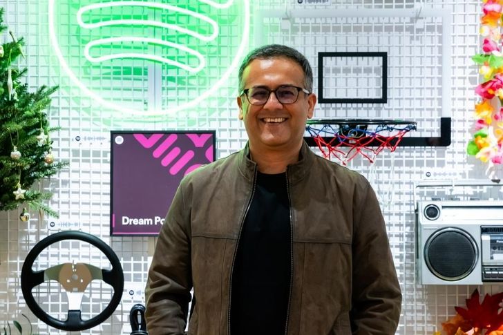 Gautam Talwar, the general manager for Asia-Pacific at Spotify, poses for a photo at the streaming platform's pop-up venue in Seoul, Wednesday. Courtesy of Spotify