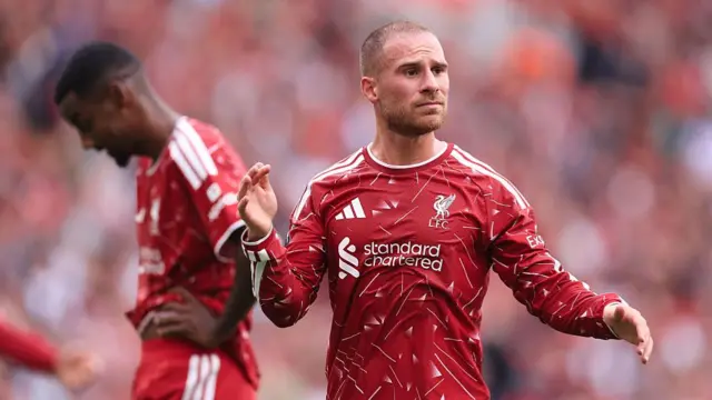 Alexis Mac Allister playing for Liverpool