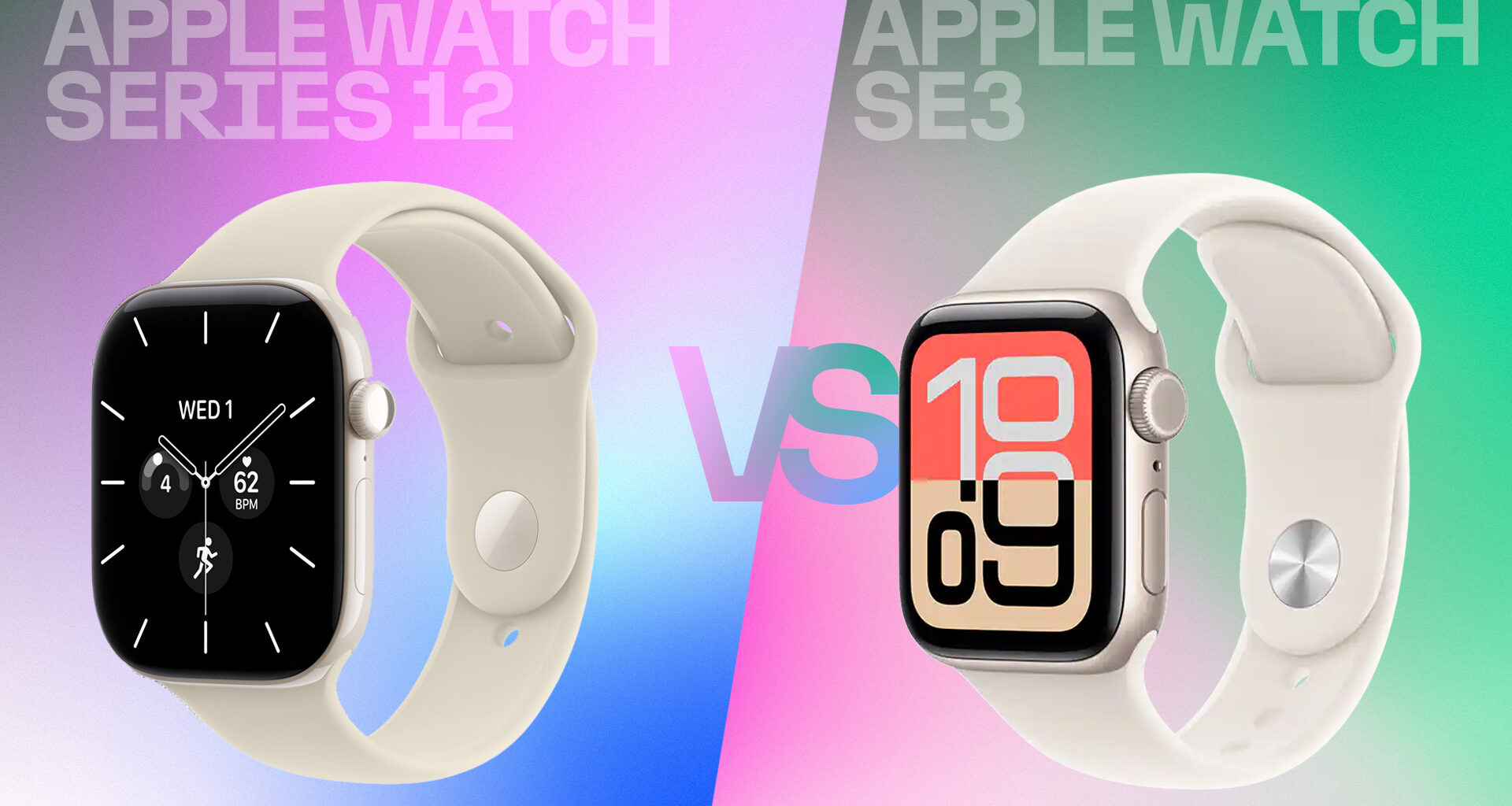 Apple Watch Series 12 versus Apple Watch SE 3 graphic