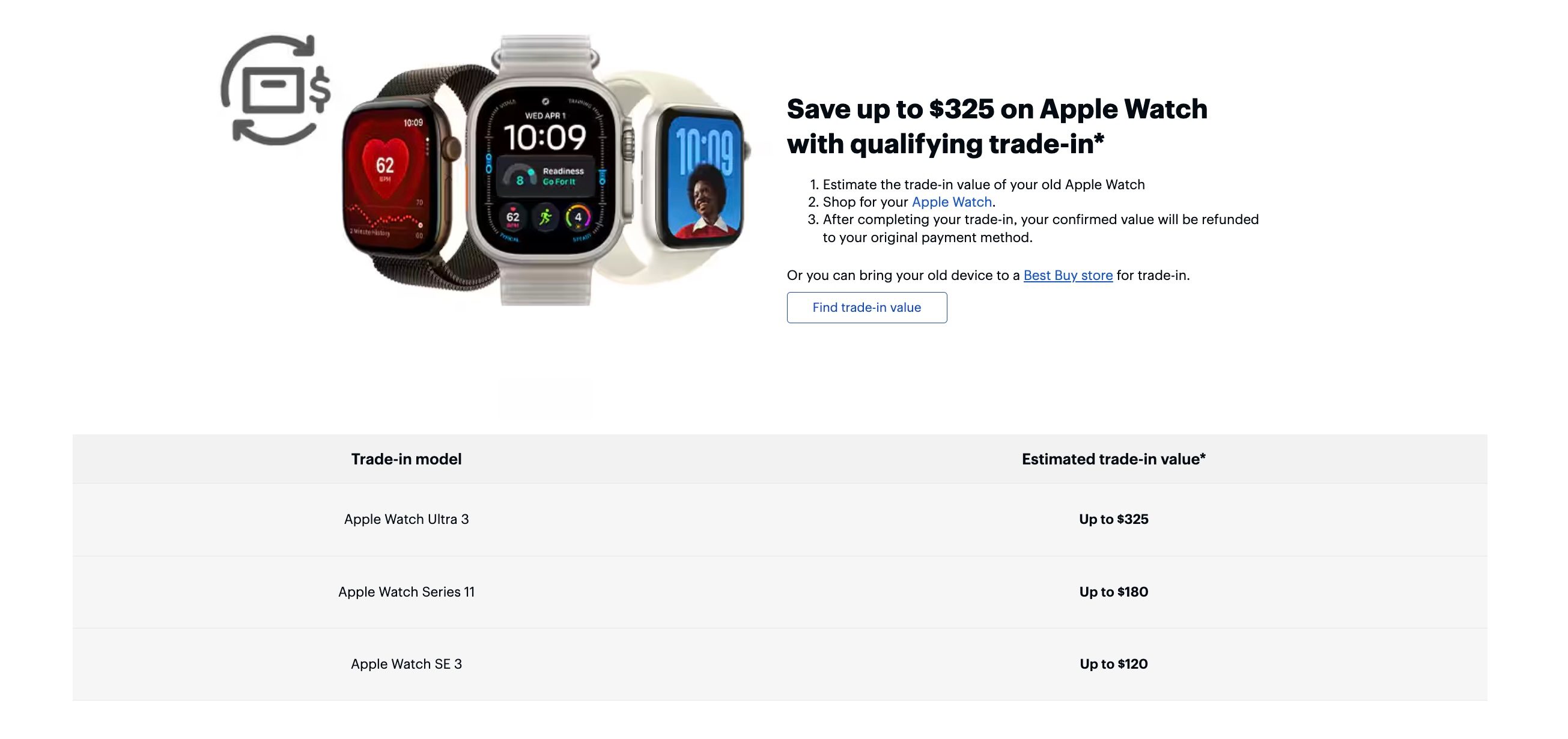 A screenshot of a smart watch