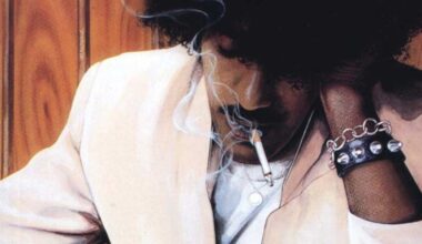 Phil Lynott smoking a cigarette