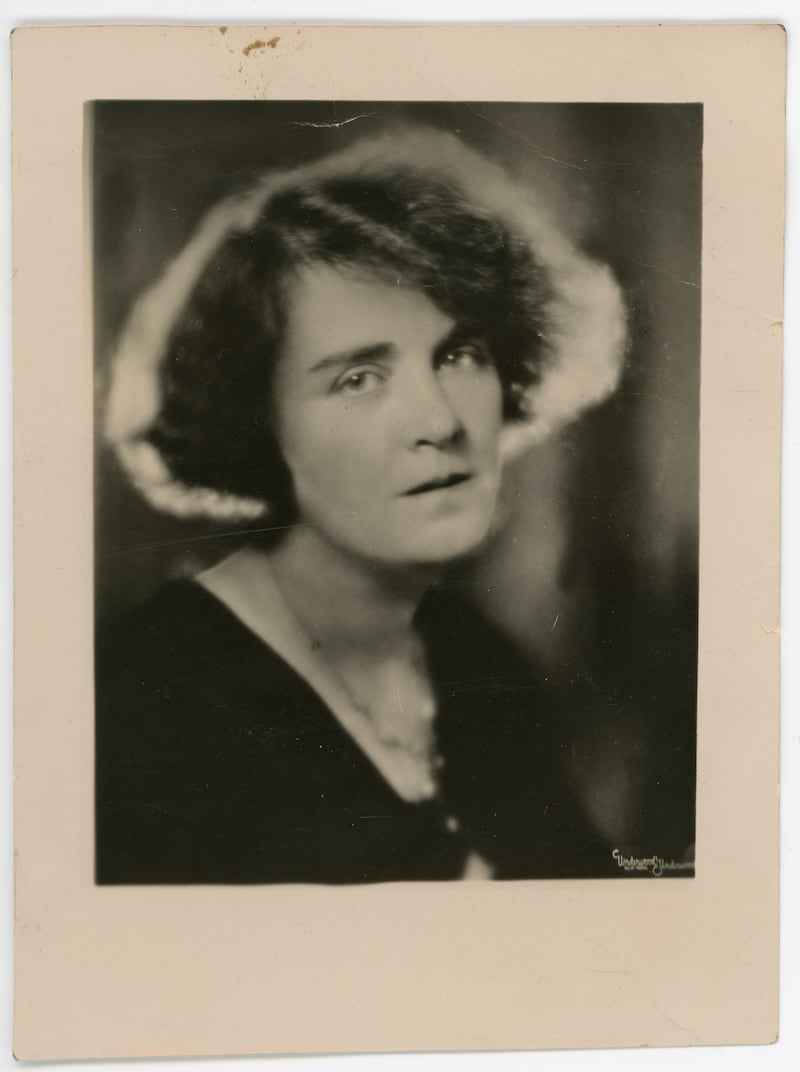 Photograph of Mary Colum taken to mark Guggenheim award, 1930. Image courtesy of Padraic and Mary Colum Collection, Binghamton University Libraries Special Collections.