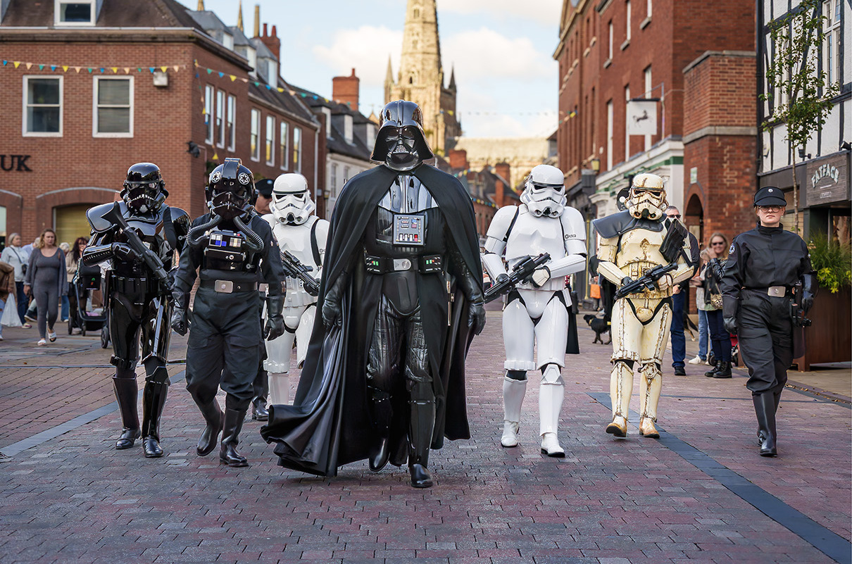 Star Wars characters in Lichfield city centre
