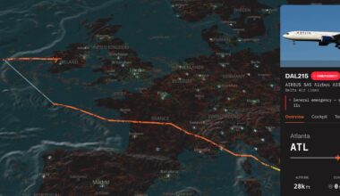 Delta flight DL215 to Atlanta is declaring an emergency and turning around to Dublin