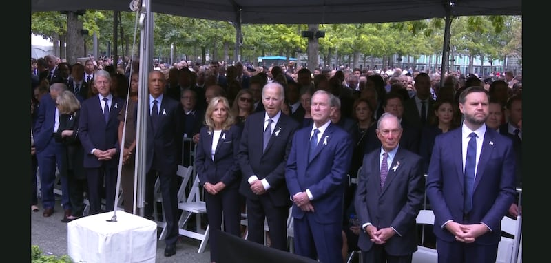 Current vice president JD Vance and former presidents attend the New York City 9/11 commemoration ceremony 