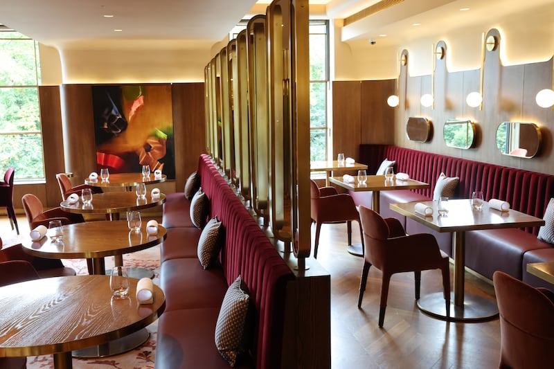 The new Glovers Alley interior follows an autumnal palette. Photograph: Dara Mac Dónaill