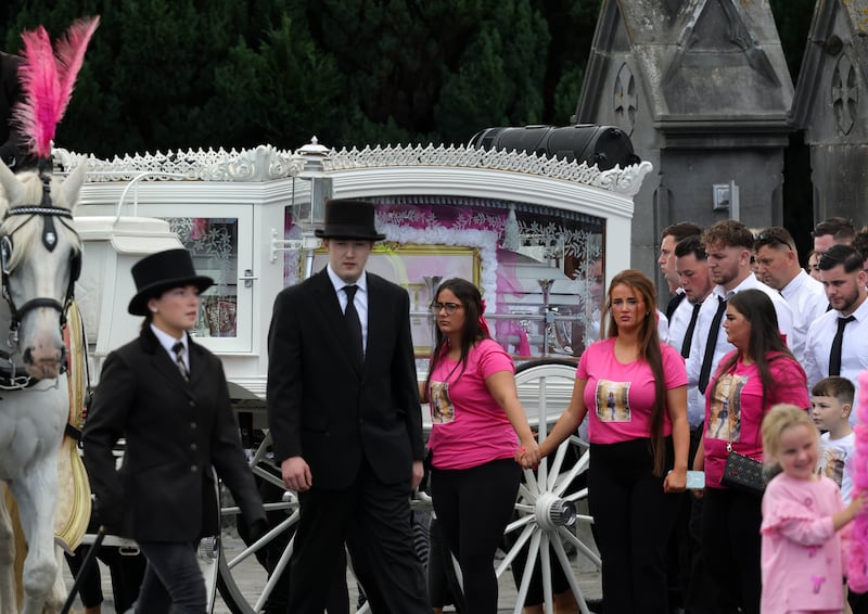 The funeral cortege of Annmarie O'Reilly (30) at St John's Church, Kilkenny on Tuesday. Photograph: Colin Keegan/Collins