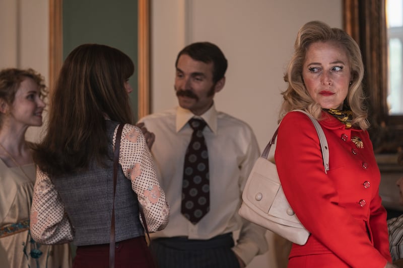 Trespasses: Gillian Anderson with Lola Petticrew and Martin McCann in the TV adaptation. Photograph: Peter Marley/Channel 4