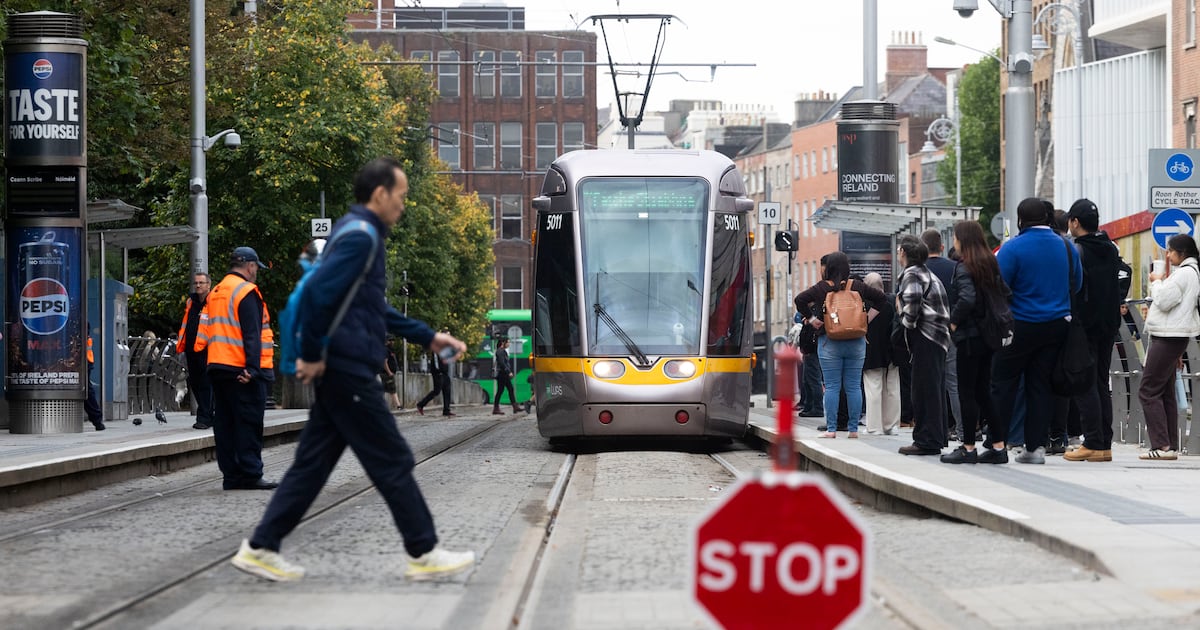 Luas services see significant disruption in Dublin city centre amid power fault – The Irish Times