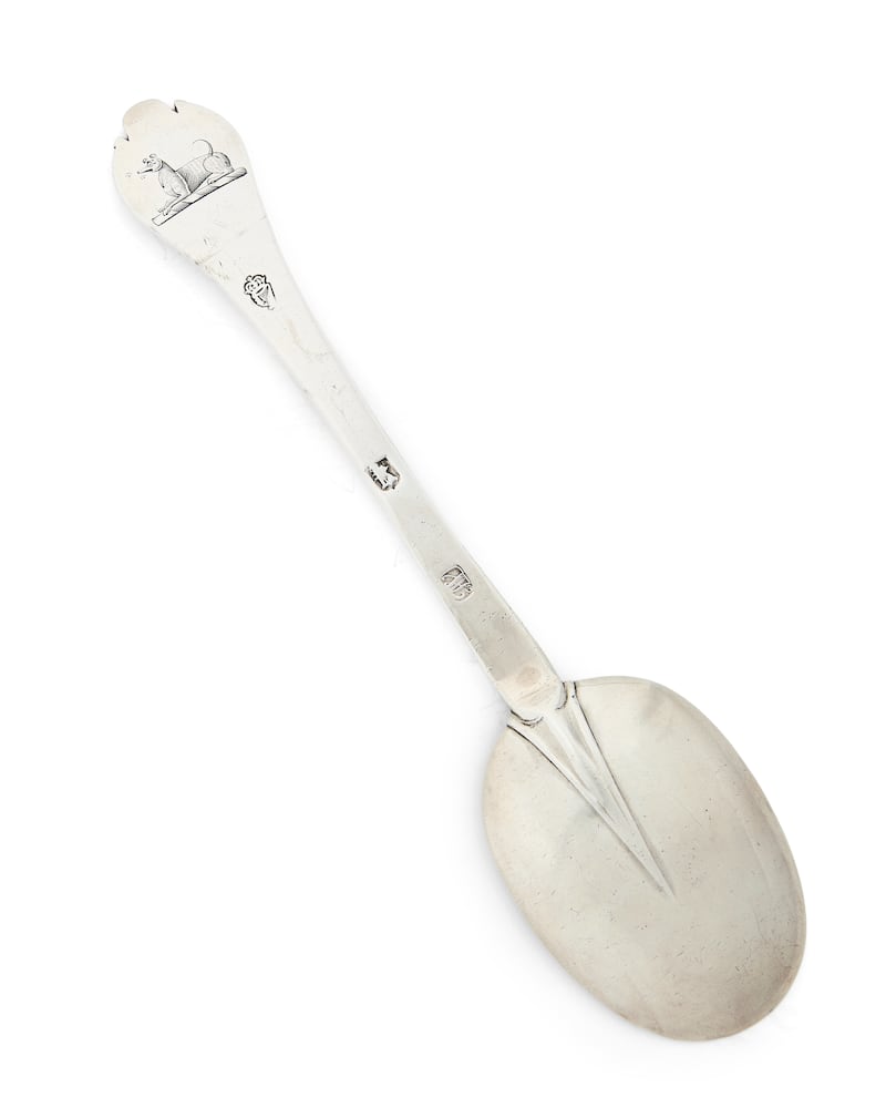 William III Irish silver trefid spoon 