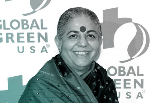 2026climate100 Dr Vandana Shiva 

CENTURY CITY, CA - JUNE 06:  Honoree Dr Vandana Shiva attends the Global Green USA 19th Annual Millennium Awards on June 6, 2015 in Century City, California.  (Photo by Rachel Murray/Getty Images for GLOBAL GREEN USA)