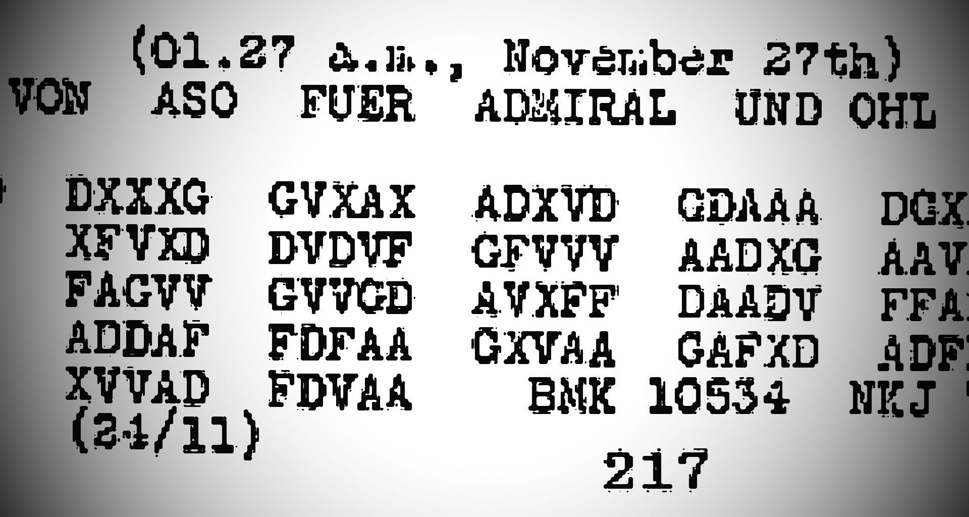 An 'unsolved' encrypted World War I radio message