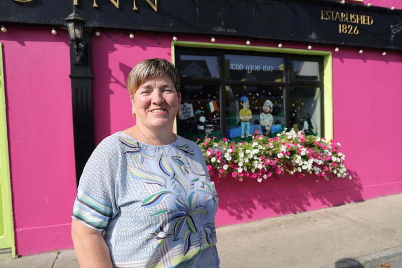 Caroline Kennedy outside her pub The Igoe Inn in Doonbeg. Photo: Bryan O’Brien / The Irish Times 