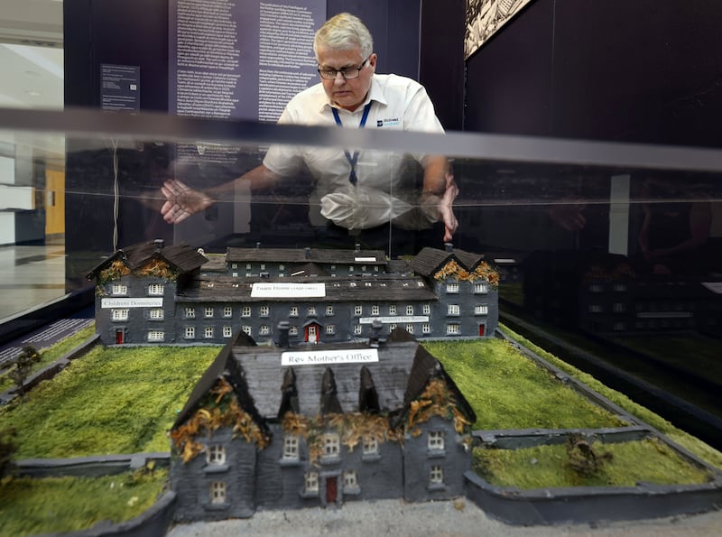 Security guard Martin Tyndall at the Survivor Stories exhibit at Galway City Museum. Photograph: Joe O'Shaughnessy for The Irish Times
