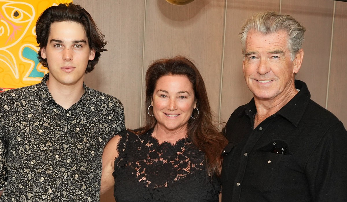 WEST HOLLYWOOD, CALIFORNIA - MAY 04: Robina Benson, Kipton Cronkite, Paris Brosnan, Keely Shaye Smith and Pierce Brosnan during the Robina Benson x Ally Hilfiger, Paris Brosnan, Nikki Haskell - "The Company We Keep" on May 04, 2023 in West Hollywood, California. (Photo by Gonzalo Marroquin/Getty Images for Robina Benson)