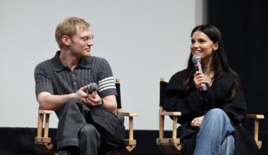 Curry Barker and Inde Navarrette attend an Obsession screening
