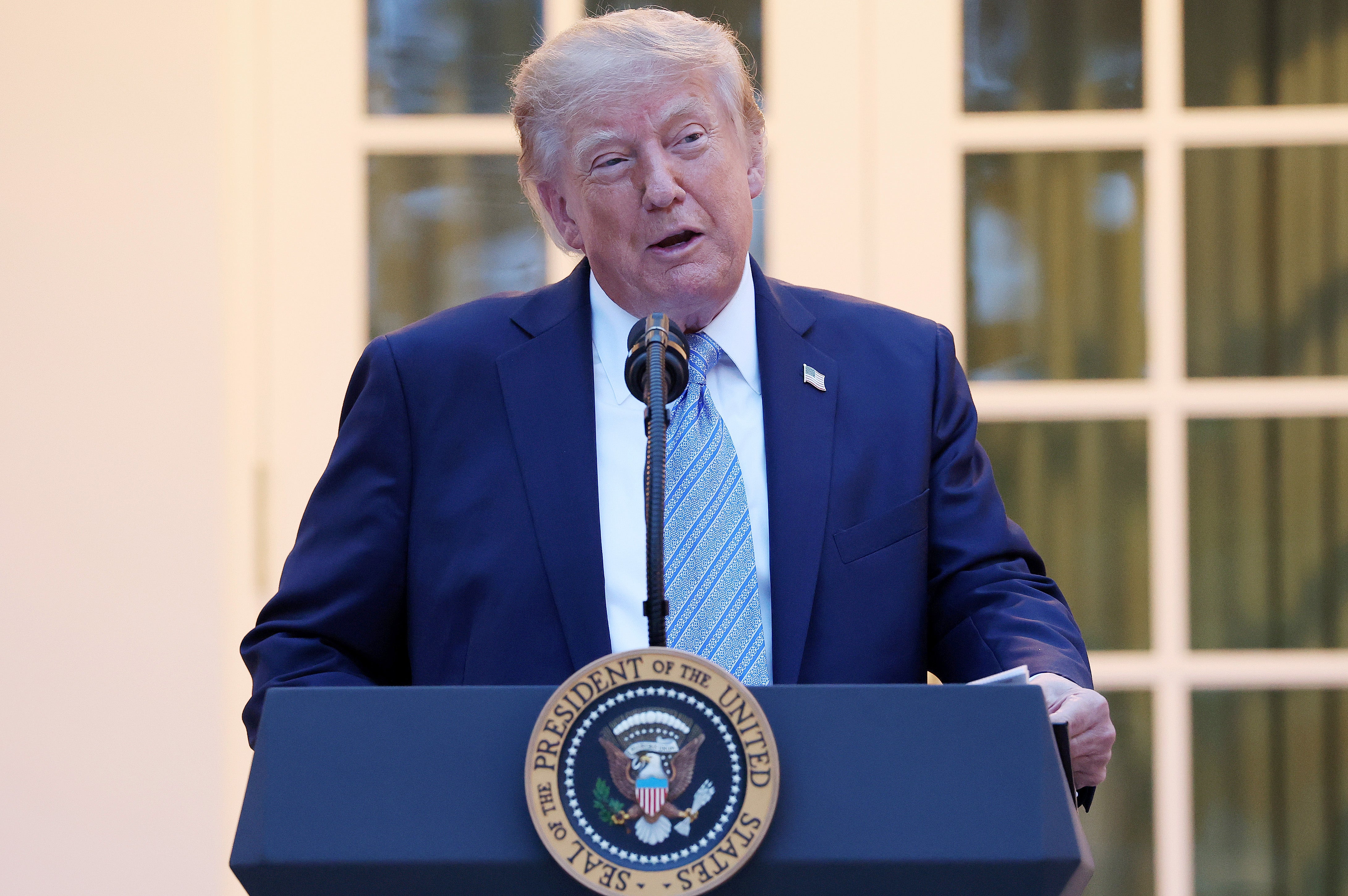 Donald Trump told guests at a Rose Garden dinner for outdoor enthusiasts and industry executives that he is so powerful as president that he could ban them from fishing