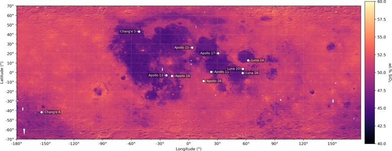 Global Map of Lunar SiO₂ Content