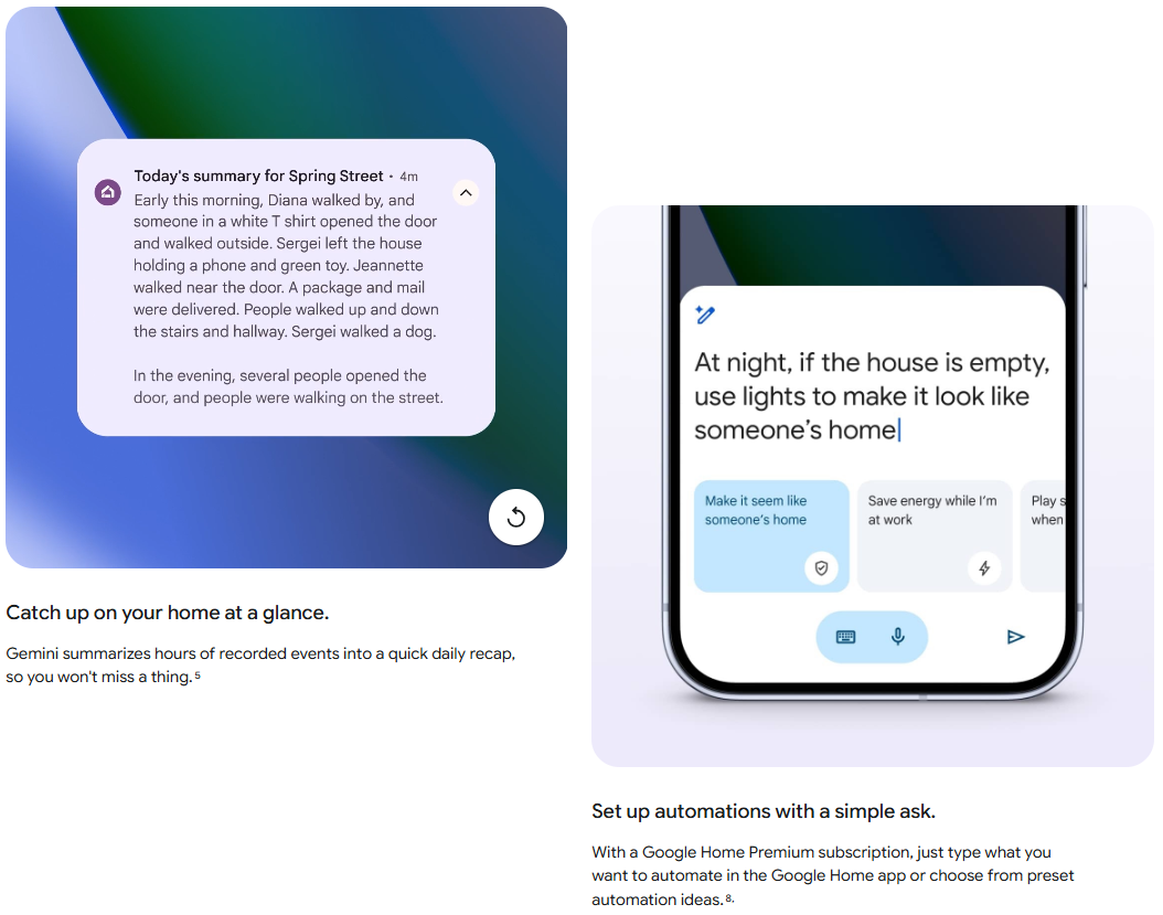 Google Home AI recap and smart prompts