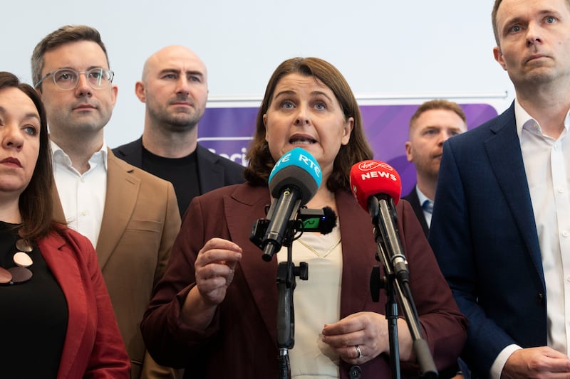 Jennifer Whitmore speaking ahead of the Social Democrats think-in on Tuesday. Photograph: Sam Boal/Collins