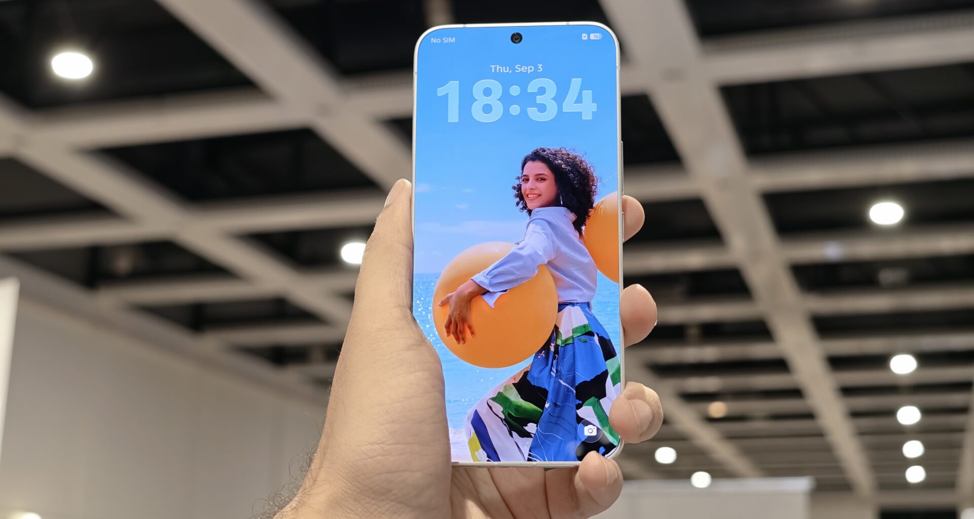 Tecno Next-Gen Bezelless Concept Phone with its screen turned on