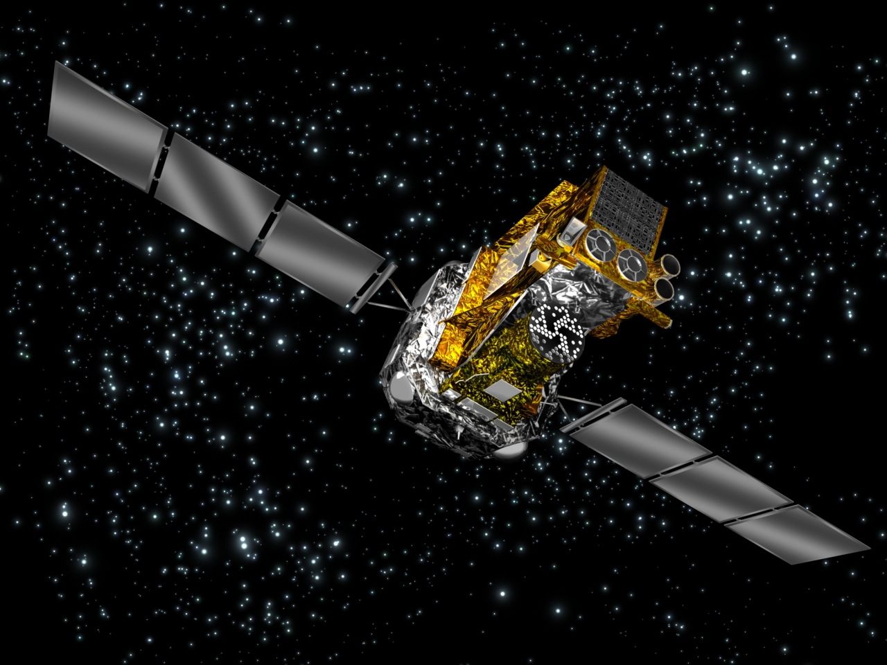 Artist's impression of Integral, ESA's International Gamma-Ray Astrophysics Laboratory. Credit: ESA/D. Ducros
