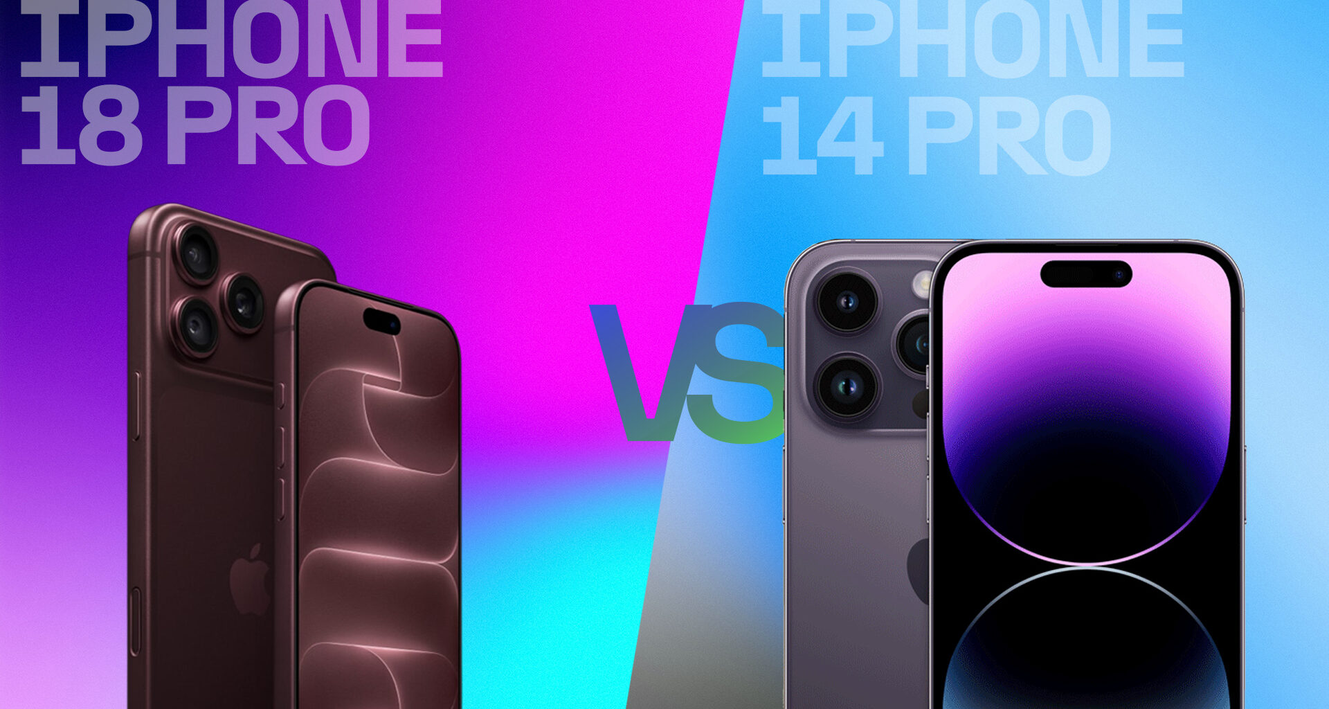 iPhone 18 Pro, iPhone 14 Pro versus graphic