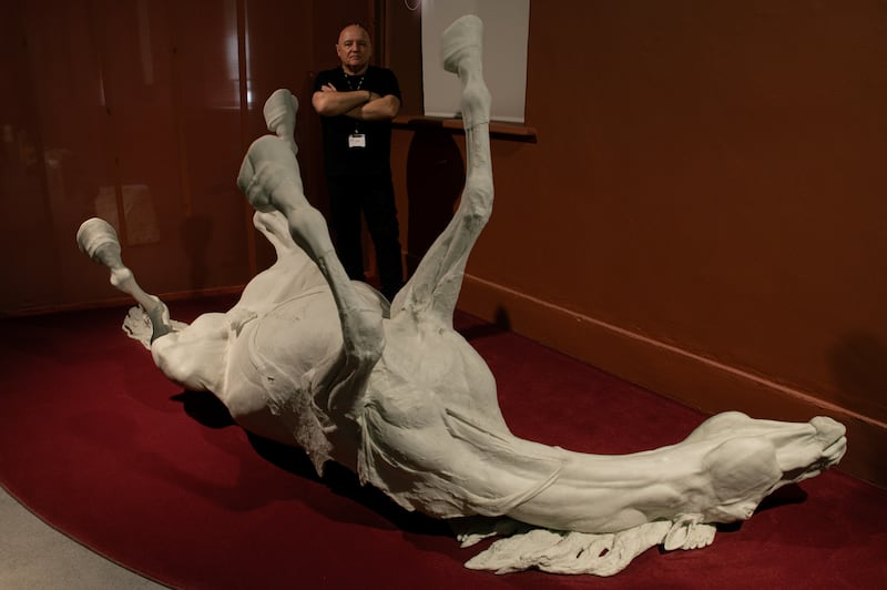 James Doyle, operations manager at Imma, with Daphne Wright’s Stallion