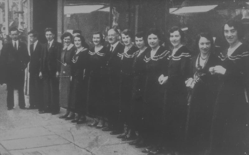 Anthony Ryan with staff in 1932. Photograph: Bryan O’Brien/The Irish Times