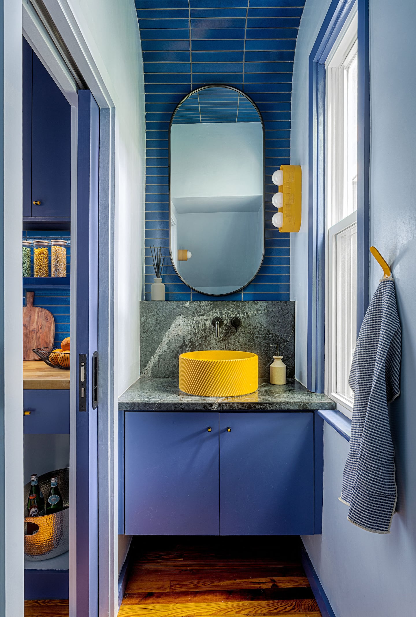 After: The powder room at Nick Andersen and Luke Massa's Cambridge home.