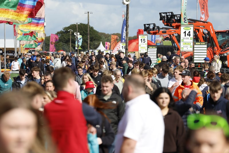 Crowds at the first day of the National Ploughing Championships in Co Offaly. Photograph: Nick Bradshaw