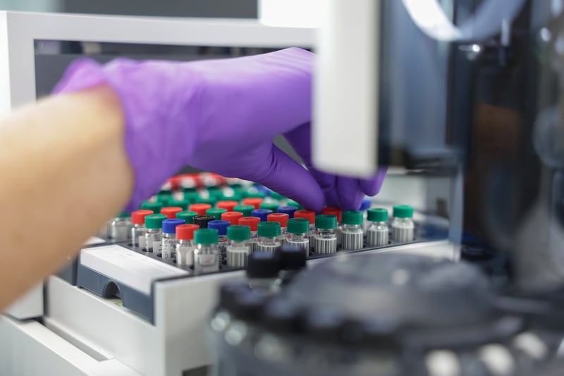 A Forensic Science Ireland scientist analyses samples of illegal drugs discovered in Garda investigations. Photograph: Enda O'Dowd