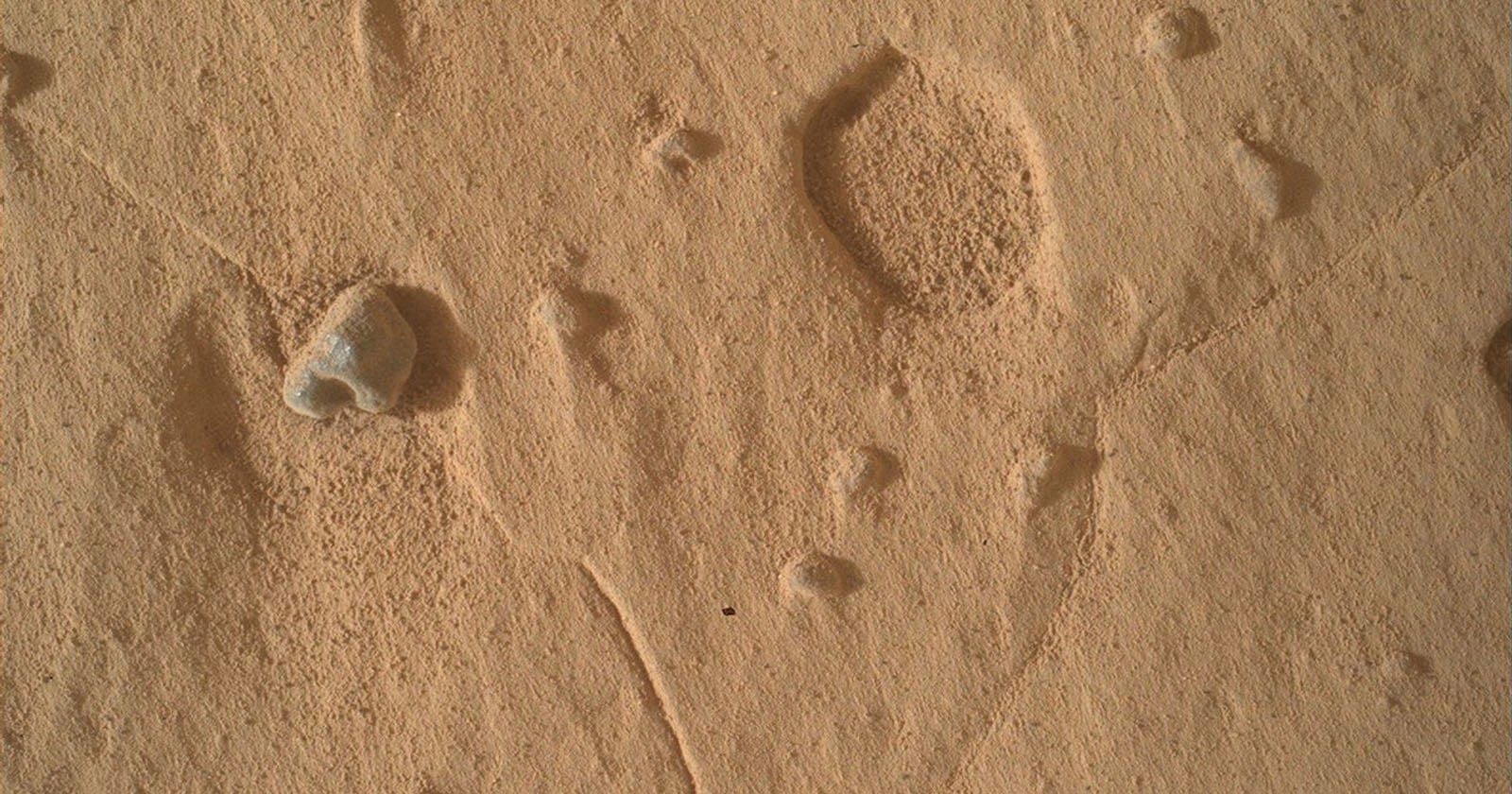 'Footprints' Photographed on the Surface of Mars by Curiosity Rover