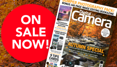 Front cover of issue 312 (October 2026) of Digital Camera World magazine and a red blob that reads 'On sale now!'