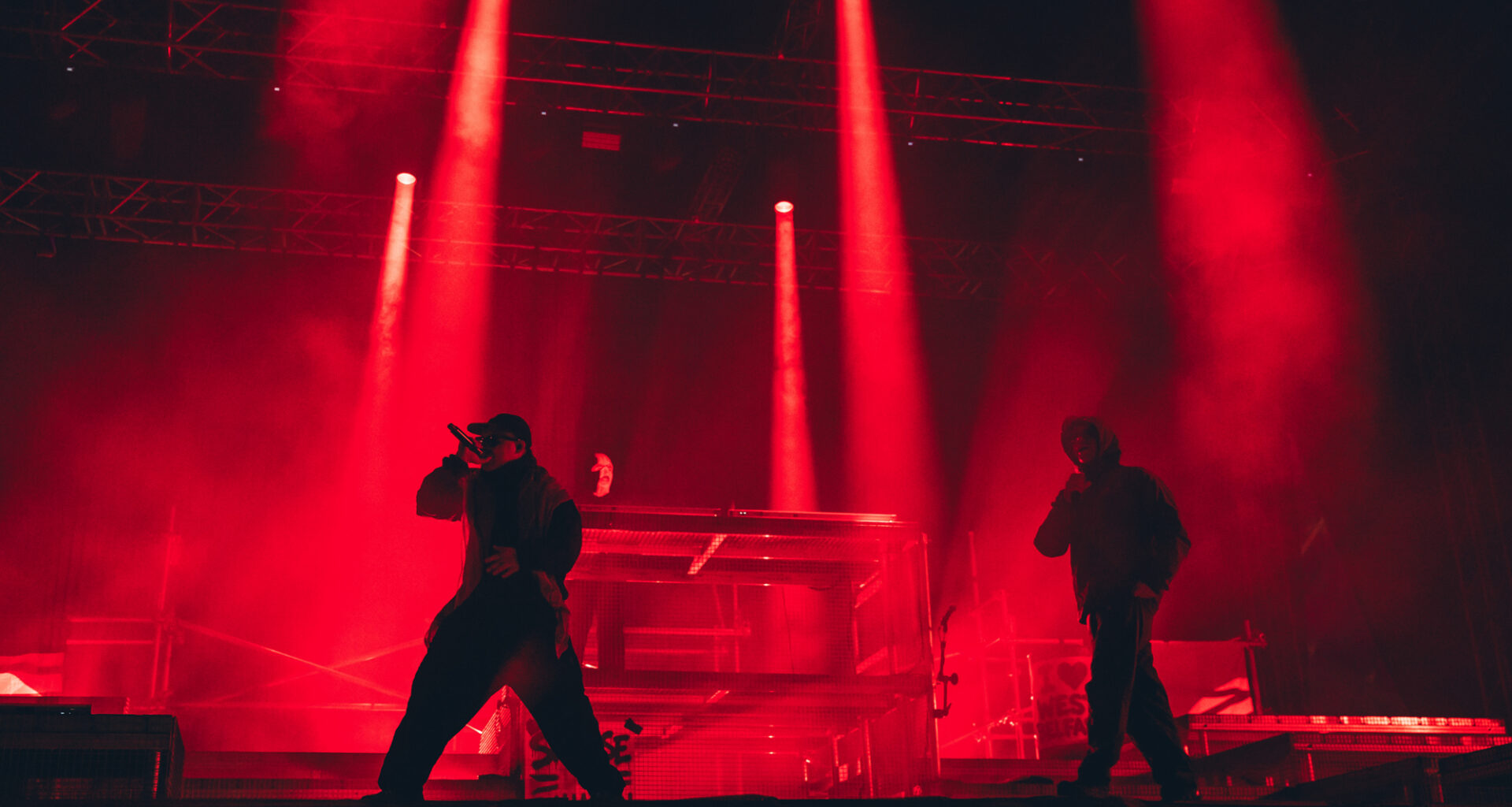 Kneecap live at Reading 2026. Credit: Andy Ford for NME